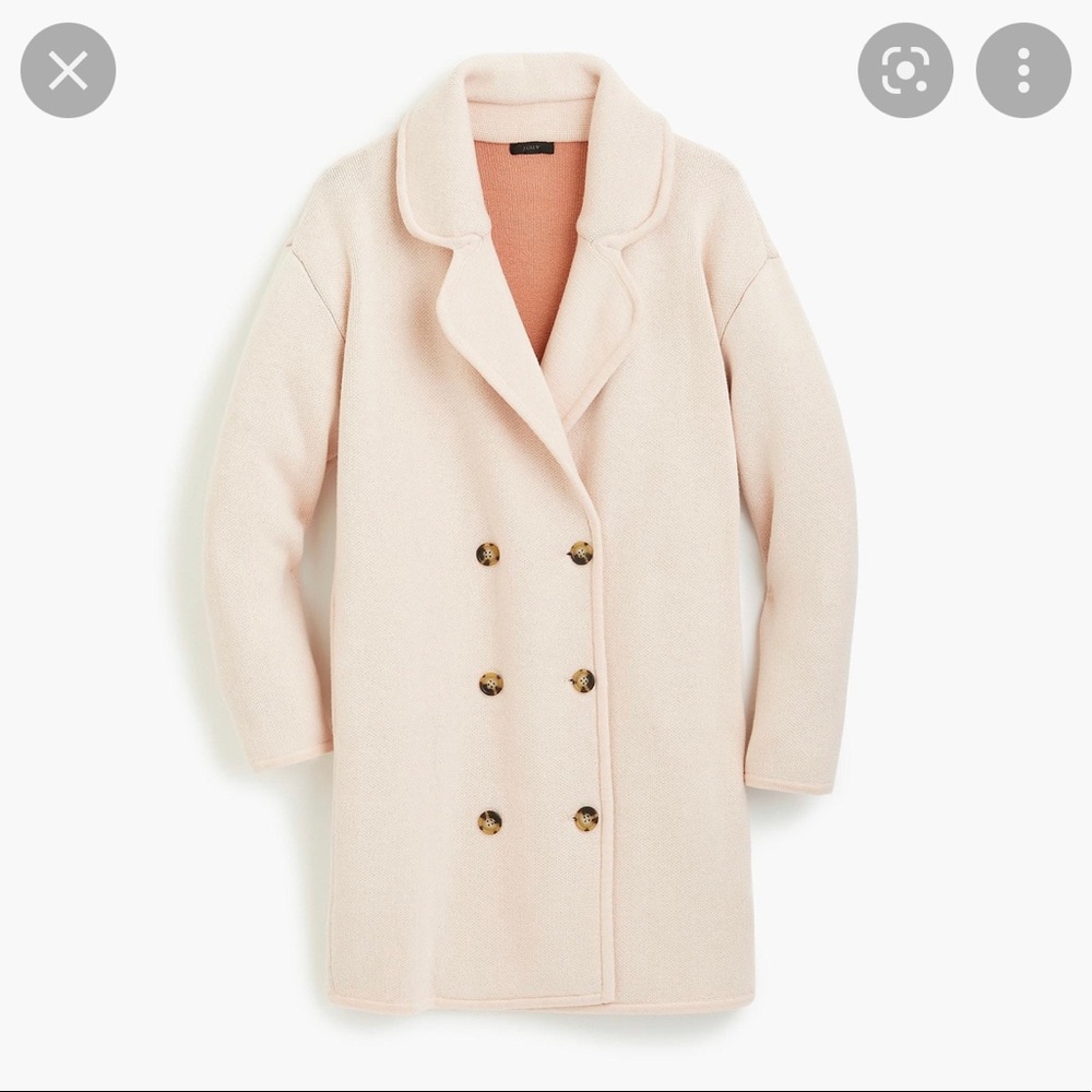 J. Crew Cream Double-Breasted Coat - Picture 11 of 12